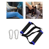 Maxbell 2x Cable Machine Attachment Handles Exercise Equipment Workout Nylon Blue - Aladdin Shoppers