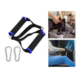 Maxbell 2x Cable Machine Attachment Handles Exercise Equipment Workout Nylon Blue - Aladdin Shoppers