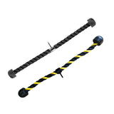 Maxbell 27Inches Gym Triceps Rope for Cable Pulley System Pulldown Machine Handle Black 700mmx28mm - Aladdin Shoppers