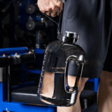 Maxbell Water Bottle with Straw Time Marker Sports Water Jug Workout Yoga 2.5L Black - Aladdin Shoppers