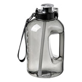 Maxbell Water Bottle with Straw Time Marker Sports Water Jug Workout Yoga 2.5L Black - Aladdin Shoppers