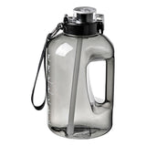Maxbell Water Bottle with Straw Time Marker Sports Water Jug Workout Yoga 2.5L Black - Aladdin Shoppers