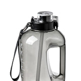 Maxbell Water Bottle with Straw Time Marker Sports Water Jug Workout Yoga 2.5L Black - Aladdin Shoppers