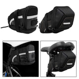 Maxbell Bicycle Seat Saddle Bag Under Seat Pouch for Mountain Road Bikes 0.4L Black Expandable Capacity - Aladdin Shoppers