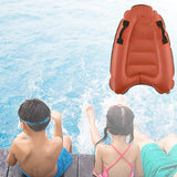 Maxbell Inflatable Surfing Body Board with Handle Floating Mat Lightweight Summer Orange - Aladdin Shoppers