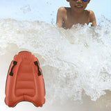 Maxbell Inflatable Surfing Body Board with Handle Floating Mat Lightweight Summer Orange - Aladdin Shoppers