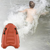 Maxbell Inflatable Surfing Body Board with Handle Floating Mat Lightweight Summer Orange - Aladdin Shoppers