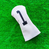 Maxbell PU Golf Wood Head Cover Durable Protector Professional for Sports Golfer White - Aladdin Shoppers