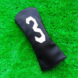 Maxbell PU Golf Wood Head Cover Durable Protector Professional for Sports Golfer Black - Aladdin Shoppers