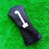 Maxbell PU Golf Wood Head Cover Durable Protector Professional for Sports Golfer Black - Aladdin Shoppers