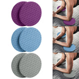 Maxbell Anti Slip Small Round Knee Pad Yoga Mats 2 Pieces Portable for Gym Exercise Purple - Aladdin Shoppers