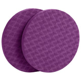 Maxbell Anti Slip Small Round Knee Pad Yoga Mats 2 Pieces Portable for Gym Exercise Purple - Aladdin Shoppers
