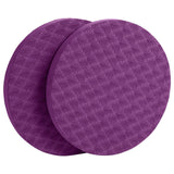 Maxbell Anti Slip Small Round Knee Pad Yoga Mats 2 Pieces Portable for Gym Exercise Purple - Aladdin Shoppers