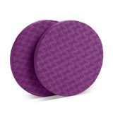 Maxbell Anti Slip Small Round Knee Pad Yoga Mats 2 Pieces Portable for Gym Exercise Purple - Aladdin Shoppers