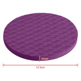Maxbell Anti Slip Small Round Knee Pad Yoga Mats 2 Pieces Portable for Gym Exercise Purple - Aladdin Shoppers