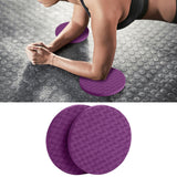 Maxbell Anti Slip Small Round Knee Pad Yoga Mats 2 Pieces Portable for Gym Exercise Purple - Aladdin Shoppers