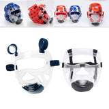 Maxbell 2 Piece Clear Taekwondo Mask Head Cover Detachable Face Shield Head Gear