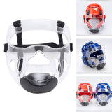Maxbell 2x Clear Taekwondo Mask Head Cover Detachable Face Shield Head Gear