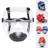 Maxbell 2x Clear Taekwondo Mask Head Cover Detachable Face Shield Head Gear