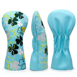Maxbell Golf Club Head Cover Golf Wood Covers Club Protection PU Leather with Tags 1 Blue - Aladdin Shoppers