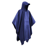 Maxbell Wet Weather Rain Poncho with Pocket Reusable Adult Emergency Outdoor Blue - Aladdin Shoppers