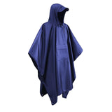 Maxbell Wet Weather Rain Poncho with Pocket Reusable Adult Emergency Outdoor Blue - Aladdin Shoppers