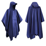 Maxbell Wet Weather Rain Poncho with Pocket Reusable Adult Emergency Outdoor Blue - Aladdin Shoppers
