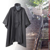 Maxbell Wet Weather Rain Poncho with Pocket Reusable Adult Emergency Outdoor Gray - Aladdin Shoppers