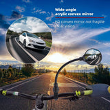 Maxbell Bicycle Mirror Convex Safety Mirror Handlebar Mount for Mountain Road Bike - Aladdin Shoppers
