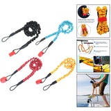 Maxbell Kayak Paddle Leash Safety Rod Leash with Adjustable Self Adhesive Sticker Black - Aladdin Shoppers