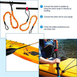 Maxbell Kayak Paddle Leash Safety Rod Leash with Adjustable Self Adhesive Sticker Black - Aladdin Shoppers