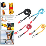 Maxbell Kayak Paddle Leash Safety Rod Leash with Adjustable Self Adhesive Sticker Black - Aladdin Shoppers