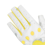 Maxbell 2Pcs PU Leather Women Golf Gloves Flexible Anti Slip Breathable Soft for Gym Yellow 22 - Aladdin Shoppers