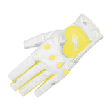 Maxbell 2Pcs PU Leather Women Golf Gloves Flexible Anti Slip Breathable Soft for Gym Yellow 22 - Aladdin Shoppers