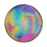 Maxbell Glowing Reflective Soccer Ball Durable PU for Competition Training Child Water Droplet Size No 4 - Aladdin Shoppers