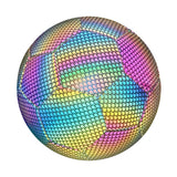 Maxbell Glowing Reflective Soccer Ball Durable PU for Competition Training Child Water Droplet Size No 4 - Aladdin Shoppers