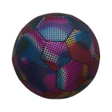 Maxbell Glowing Reflective Soccer Ball Durable PU for Competition Training Child Water Droplet Size No 4 - Aladdin Shoppers
