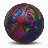Maxbell Glowing Reflective Soccer Ball Durable PU for Competition Training Child Water Droplet Size No 4 - Aladdin Shoppers
