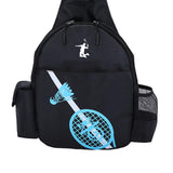 Maxbell Durable Tennis Racquet Bag with Detachable Shoulder Strap for Travel Unisex Black - Aladdin Shoppers