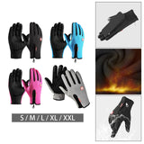 Maxbell 4xWinter Gloves Windproof Insulated for Motorcycle Cycling Adults Unisex S Black