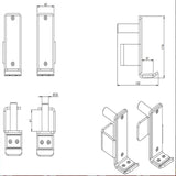 Maxbell Steel J Hook Barbell Holder Weight Rack Strength Training Fitness Workout 17.6cmx15cm - Aladdin Shoppers