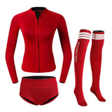 Maxbell Womens Wetsuit Diving Suit Thermal Stockings Front Zipper for Swimming S Size Red - Aladdin Shoppers