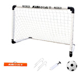 Maxbell Kids Soccer Goals Portable Soccer Nets Set Outdoor Training Easy Assembly Ball Set with Pump Orange M - Aladdin Shoppers