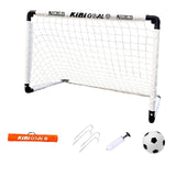 Maxbell Kids Soccer Goals Portable Soccer Nets Set Outdoor Training Easy Assembly Ball Set with Pump Orange M - Aladdin Shoppers