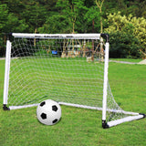 Maxbell Kids Soccer Goals Portable Soccer Nets Set Outdoor Training Easy Assembly Ball Set with Pump Orange M - Aladdin Shoppers