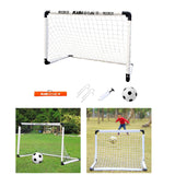 Maxbell Kids Soccer Goals Portable Soccer Nets Set Outdoor Training Easy Assembly Ball Set with Pump Orange M - Aladdin Shoppers