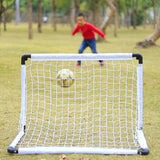 Maxbell Kids Soccer Goals Portable Soccer Nets Set Outdoor Training Easy Assembly Ball Set with Pump Orange M - Aladdin Shoppers