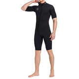 Maxbell 3mm Neoprene Men Wetsuit Diving Suit Swimsuit for Swimming Water Sports Black S - Aladdin Shoppers