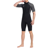 Maxbell 3mm Neoprene Men Wetsuit Diving Suit Swimsuit for Swimming Water Sports Gray L - Aladdin Shoppers