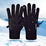 Maxbell Thermal Gloves Commuting Winter Gloves for Driving Outdoor Sports Riding Black Medium - Aladdin Shoppers